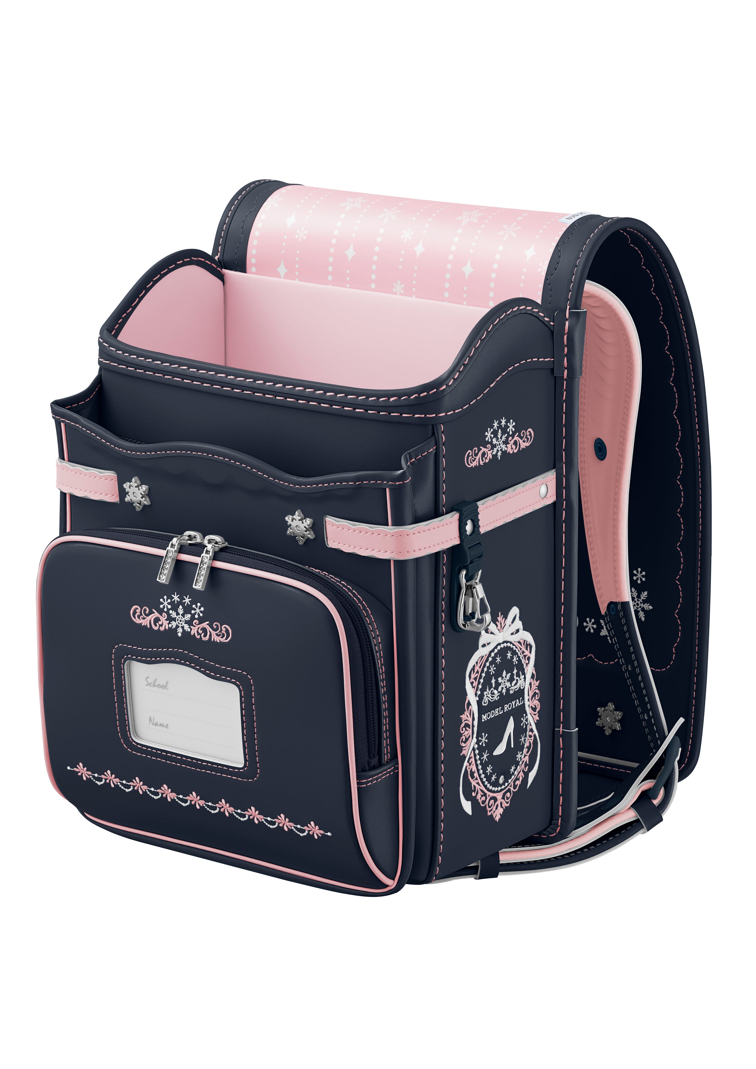 Navy x Baby Pink Model Royal Crystal Randoseru