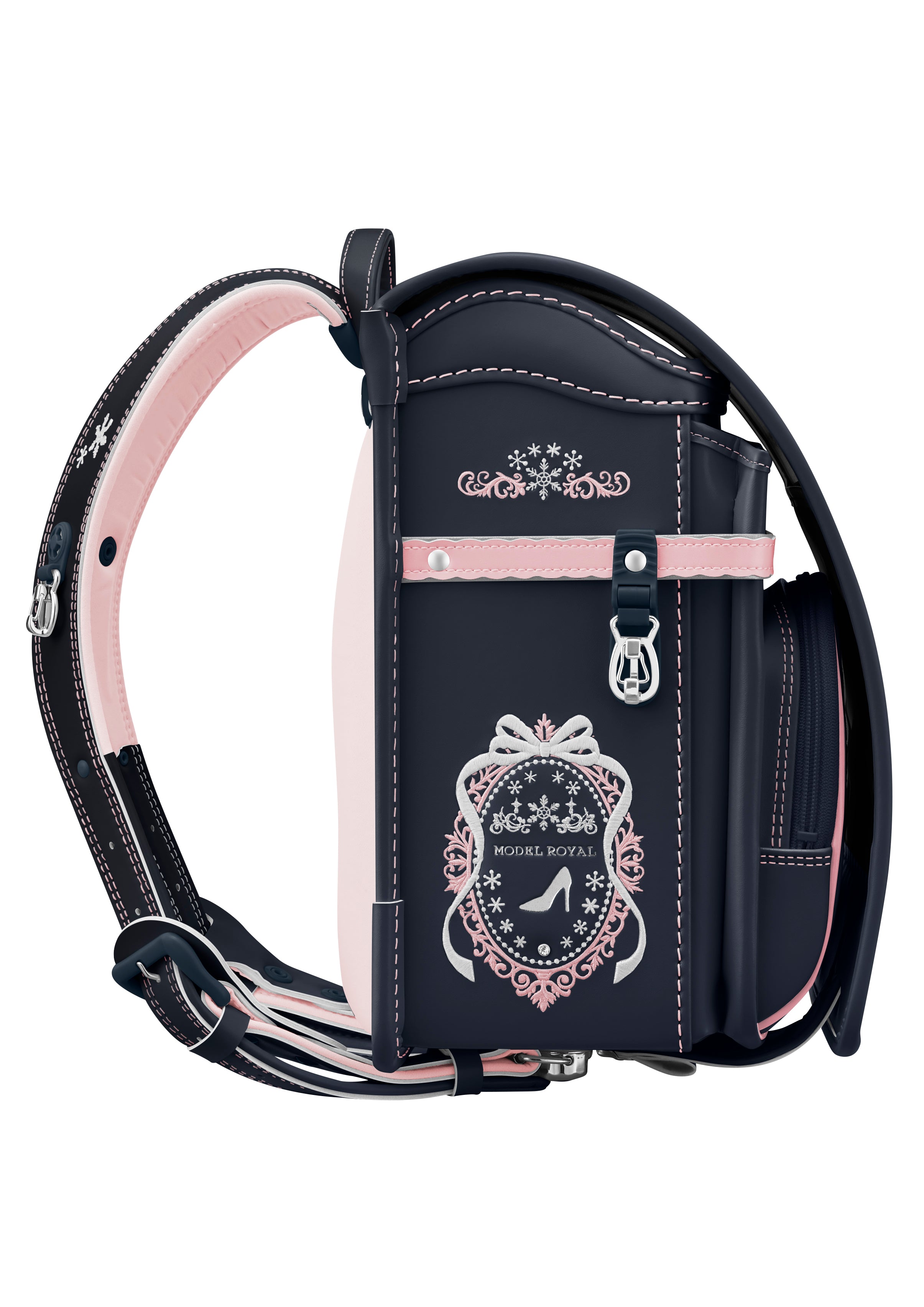 Navy x Baby Pink Model Royal Crystal Randoseru